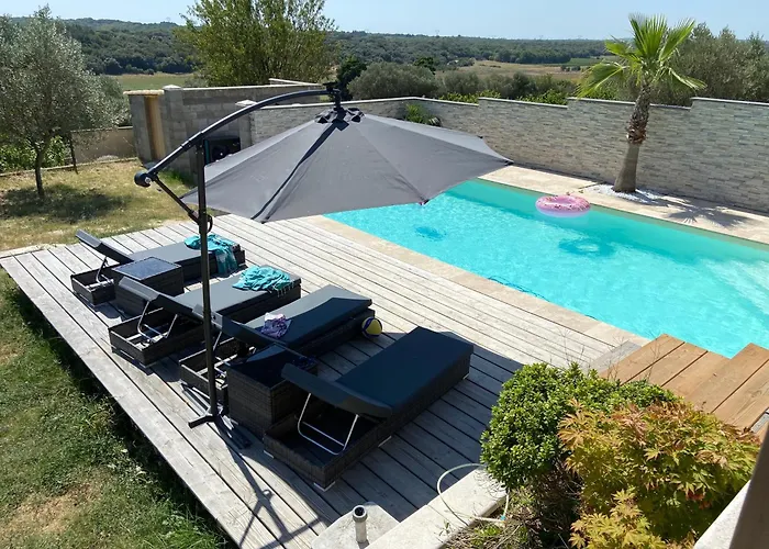 Magnifique Chloeline: Piscine Et Superbe Vue וילה Pougnadoresse