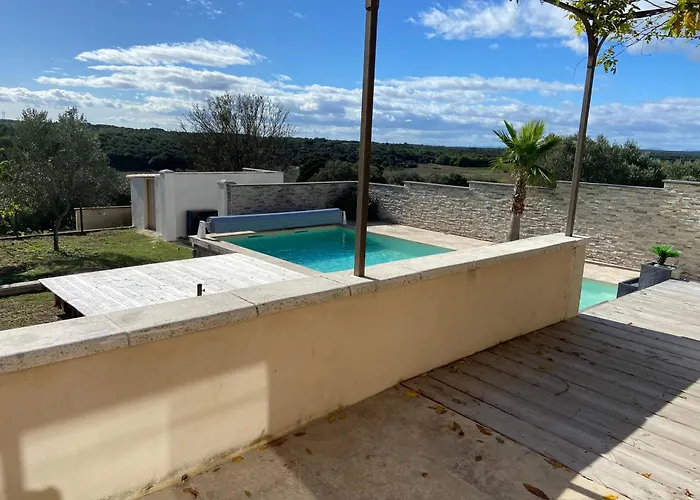 וילה Magnifique Chloeline: Piscine Et Superbe Vue Pougnadoresse